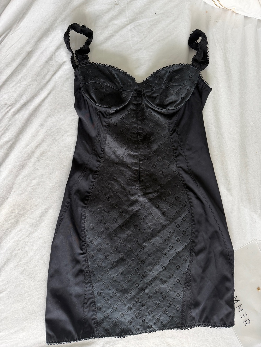 Dolce & Gabbana Black Lace-Detail Slip Dress
